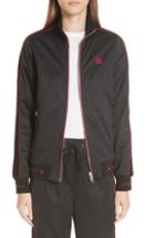 Women's Givenchy 4g Logo Embroidered Neoprene Track Jacket Us / 36 Fr - Black