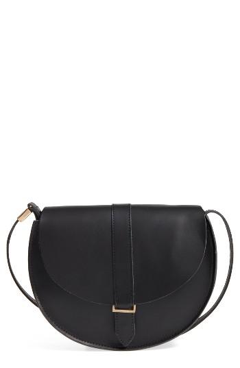 Clare V. Luce Leather Saddle Bag - Black