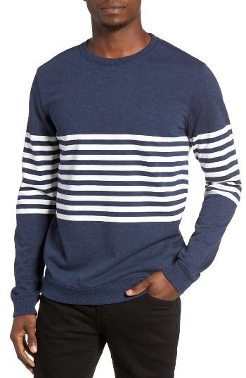 Men's Rvca New Sins Stripe Sweatshirt - Blue