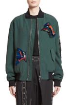 Women's Proenza Schouler Patch Embellished Bomber Jacket - Green
