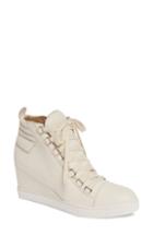 Women's Linea Paolo Fenton Wedge Sneaker M - White