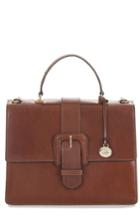 Brahmin Medium Francine Leather Satchel - Brown