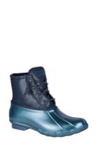 Women's Sperry Saltwater Pearlized Duck Rain Boot .5 M - Blue
