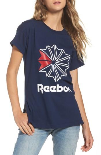 Women's Reebok Graphic Logo Tee - Blue