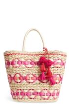 Nordstrom Color Pop Woven Tote - Brown