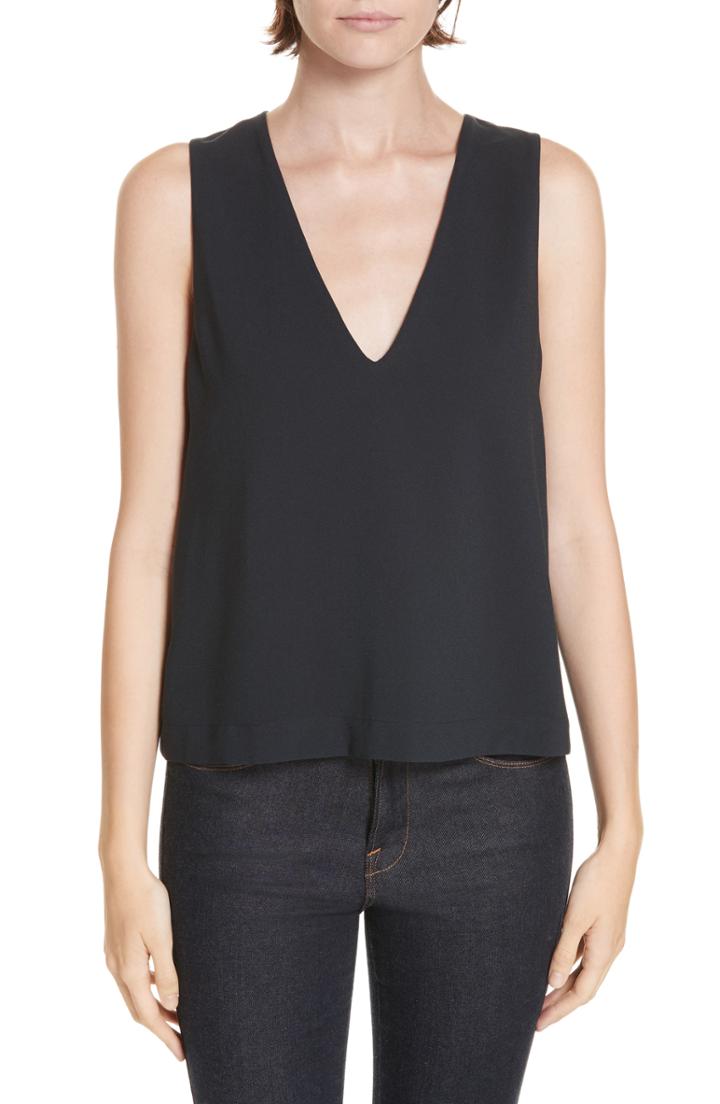 Women's Jenni Kayne Crepe V-neck Tank