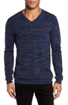 Men's Billy Reid Space Dye Merino Wool Sweater, Size - Blue