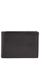 Men's Skagen International Leather Bifold Wallet - Black
