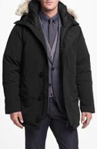 Men's Canada Goose 'chateau' Slim Fit Genuine Coyote Fur Trim Jacket, Size - Black