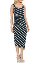 Women's Vince Camuto Ruched Stripe Dress, Size - Green