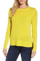 Women's Halogen Crewneck Cashmere Sweater - Yellow