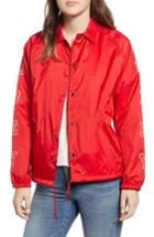 Women's Obey Core Varsity Coach's Jacket - Red