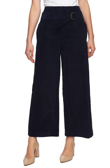 Women's 1.state Belted Wide Leg Corduroy Pants (similar To 14w) - Blue
