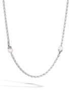 Women's John Hardy Bamboo Pearl Station Necklace
