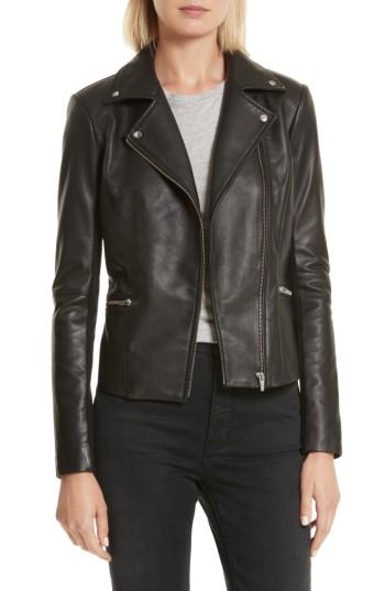 Women's Veda Dallas Orion Lambskin Leather Jacket, Size - Black