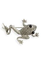 Women's Oscar De La Renta Crystal Pave Frog Brooch