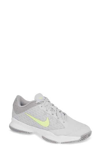 Women's Nike Court Air Zoom Ultra Tennis Shoe M - Grey