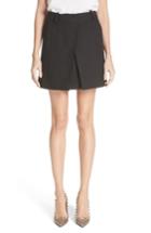 Women's Valentino Wool & Silk Envelope Skirt - Black