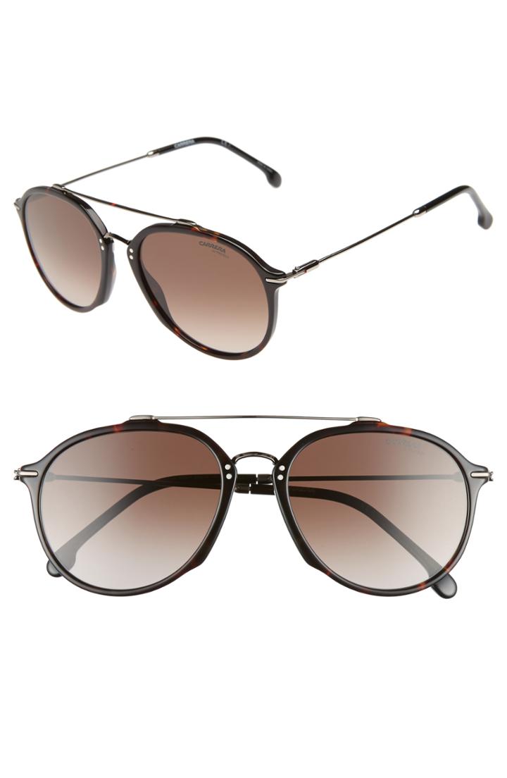 Men's Carrera Eyewear 55mm Round Sunglasses - Dark Havana