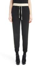 Women's Dries Van Noten Contrast Stripe Track Pants Us / 36 Fr - Black