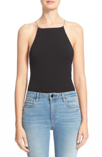 Women's T By Alexander Wang Stretch Modal Bodysuit - Black