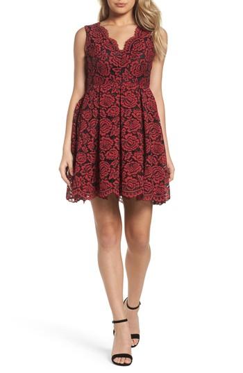 Women's Nsr Lace Fit & Flare Dress