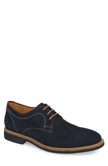 Men's Johnston & Murphy Barlow Plain Toe Derby .5 M - Blue