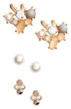 Women's Natasha Couture Set Of 3 Stud Earrings