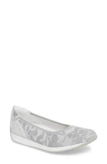 Women's Ara Lauren Flat .5 M - Grey
