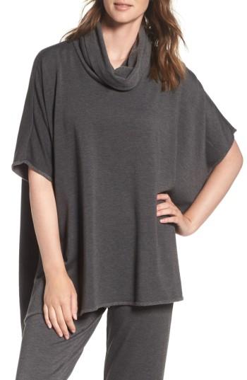 Women's Natori Brushed Jersey Poncho - Grey