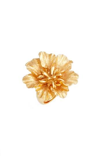 Women's Oscar De La Renta Gilded Floral Ring