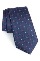 Men's Nordstrom Men's Shop Cambridge Grid Silk Tie, Size - Blue