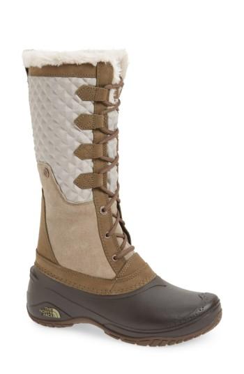 Women's The North Face Shellista Iii Tall Waterproof Insulated Winter Boot M - Beige