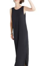 Women's Madewell Kimberly Back Button Maxi Dress, Size - Black