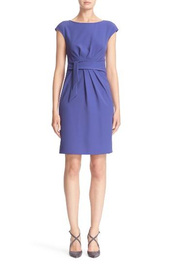 Women's Armani Collezioni Faux Tie Tech Cady Dress - Purple