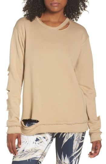 Women's Alala Cypher Destroyed Sweatshirt - Green