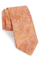 Men's Robert Talbott Paisley Silk Tie, Size - Orange