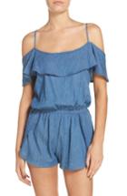 Women's The Bikini Lab Cold-shoulder Cover-up Romper - Blue