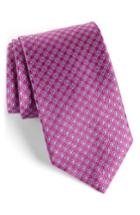 Men's David Donahue Neat Silk Tie, Size - Purple