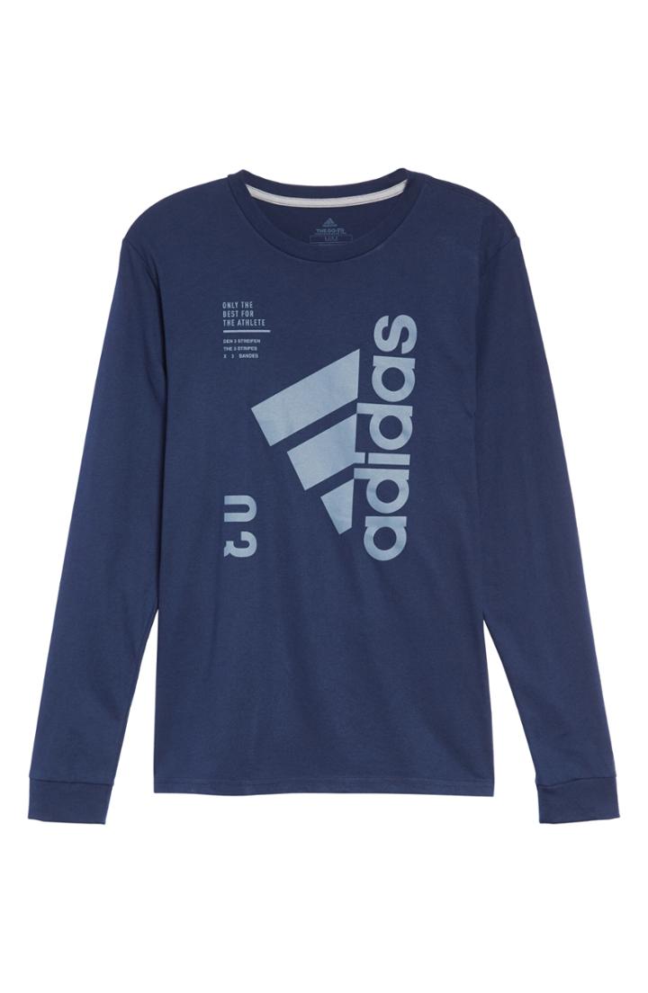 Men's Adidas Long Sleeve Technical T-shirt - Blue