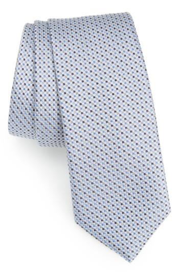 Men's Calibrate Stellar Skinny Silk Tie, Size - Metallic