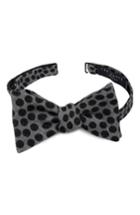 Men's Ted Baker London Dot Wool Bow Tie, Size - Black