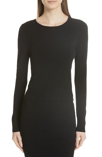 Women's Vince Shrunken Crewneck Sweater - Black