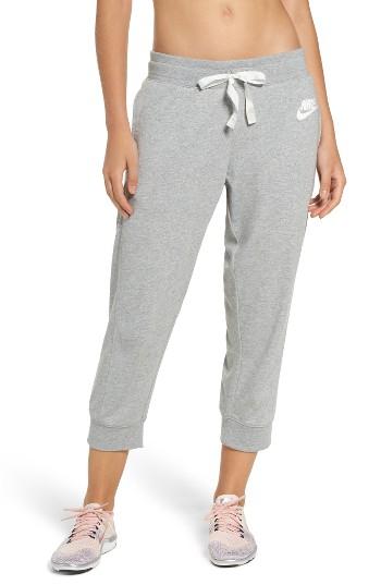 Women's Nike Sportswear Gym Capris - Grey