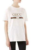 Women's Gucci Logo Tee, Size - Ivory