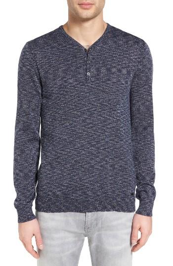 Men's John Varvatos Star Usa Space Dye Henley Sweater