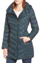 Women's Michael Michael Kors Packable Down Hooded Jacket - Green