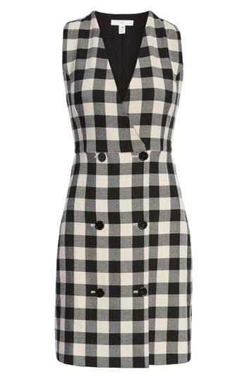 Women's 1901 Checkered Pinafore Dress - Black