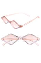 Women's Rad + Refined Geometric Crystal Frame Sunglasses - Pink/ Crystal