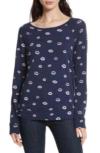 Women's Joie Annora B Kiss Print Sweatshirt - Blue